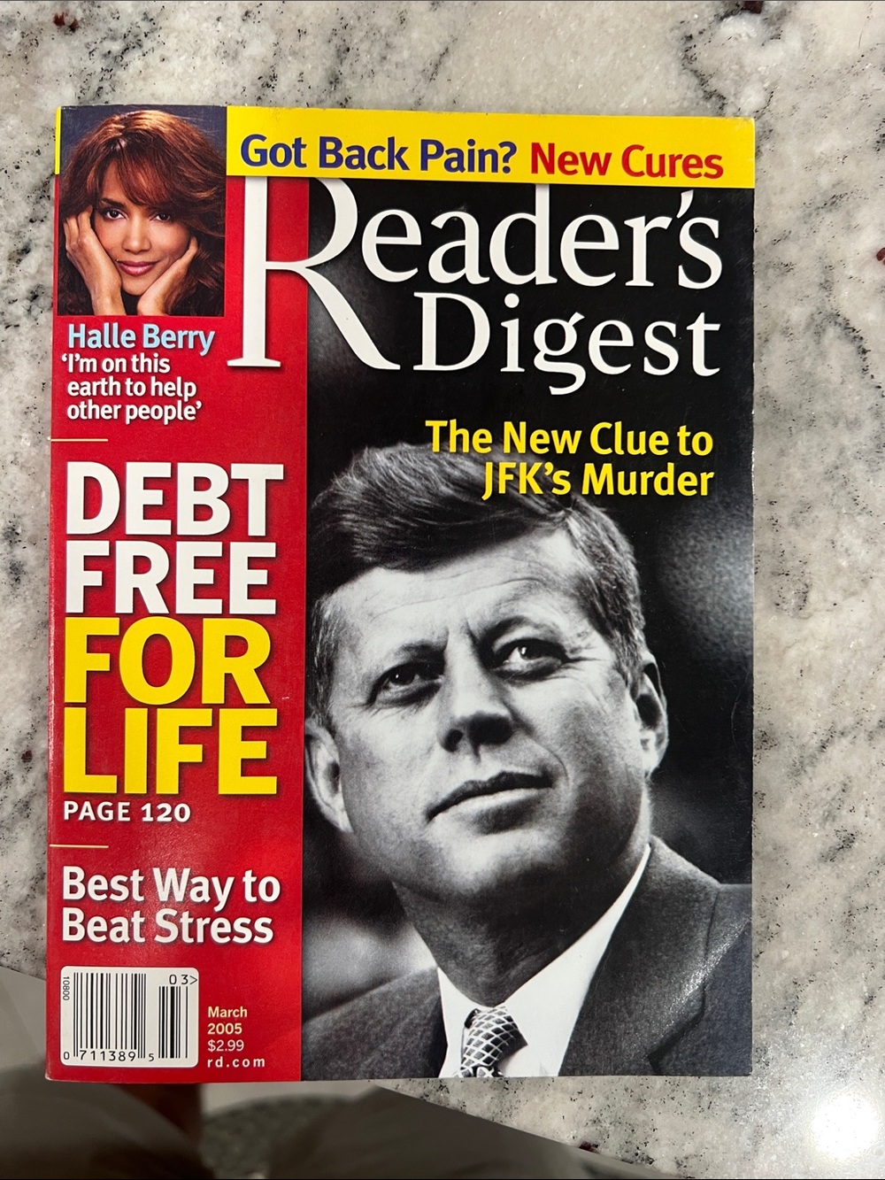 Reader's Digest March 2005 Magazine Cover Print in Red, Black, Yellow